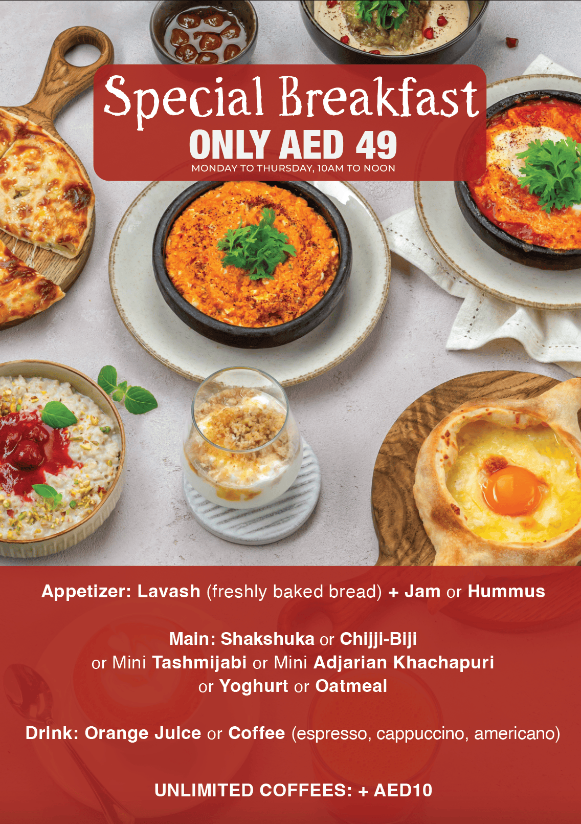 Special Breakfast Only AED 49